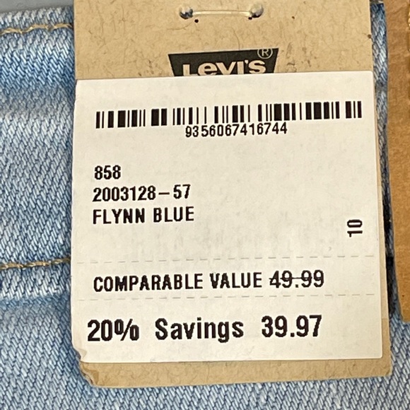 Levi’s 724 High Rise Slim Straight Crop Flynn Blue Distressed Size 27 - Picture 6 of 6